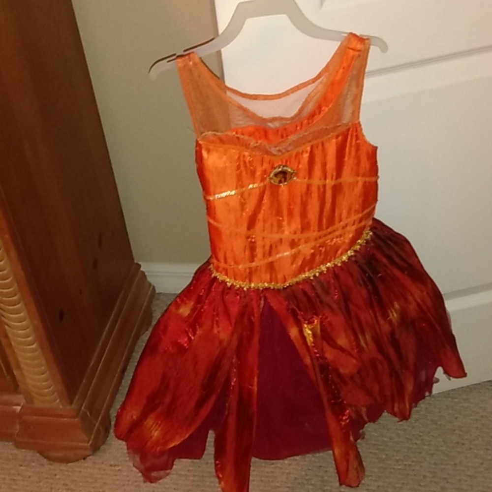 Orange sparkly Disney fairy dress / Fawn the fairy costume